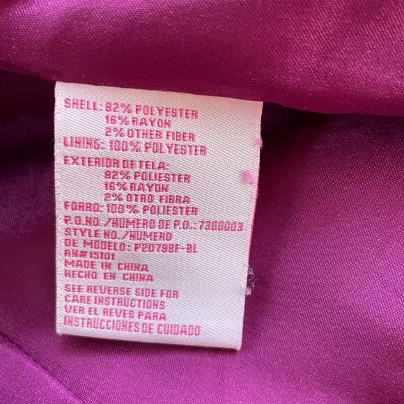 Pink Envelope Women’s Medium Double Breasted Pea Coat Wool Jacket - Picture 6 of 9